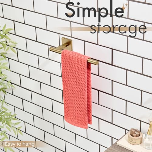 Bathroom Towel Bar Hand Towel Holders Wall Mount Toilet Kitchen Cabinet Paper Holder Stainless Steel Bath Hardware Champagne Bronze (Champagne Bronze / 1 Pack)