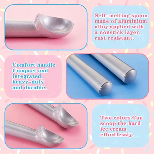16 Pcs Ice Cream Scoop Set (Silver)