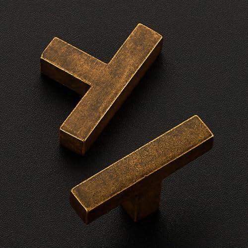 Antique Brass Cabinet Handles Cabinet Pulls Single Hole 20 Pack (Antique Brass / Single Hole)