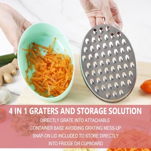 Cheese Grater Citrus Lemon Zester with Food Storage Container & Lid