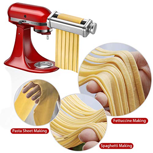 Pasta Attachment for KitchenAid Stand Mixer (Silver)
