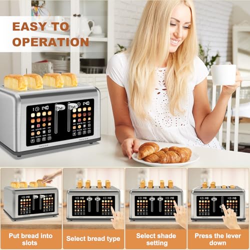 4 Slice Toaster Touch Screen (Silver)