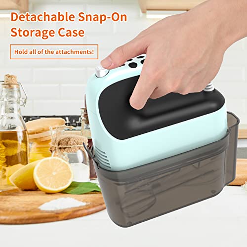 9 Speed Digital Hand Mixer Electric (Ice Blue/Black)