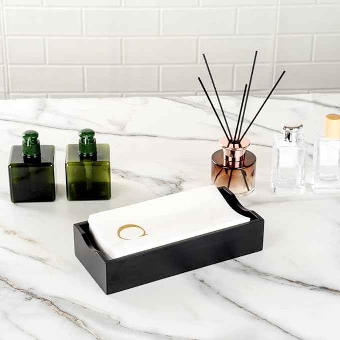 Luxenap 15.8 X 7.9 Inch Linen-Feel Guest Towels, 50 Lettered Hand Towels - Gold Letter 'C', Sans Serif Font, White Paper Dinner Napkins, airlaid, For Restrooms And Tables - Restaurantware