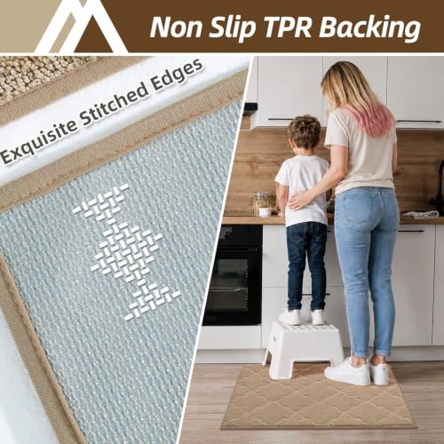 Kitchen Rugs Non Slip Washable 32"x48" (Beige / 32"X 48")