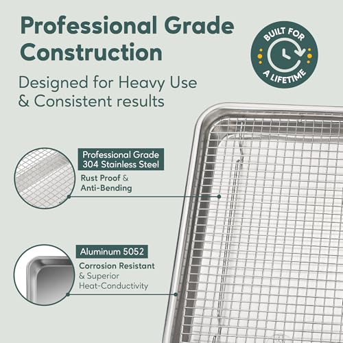 Quarter Sheet Pan with Wire Rack Set (Quarter Sheet (Most Popular))