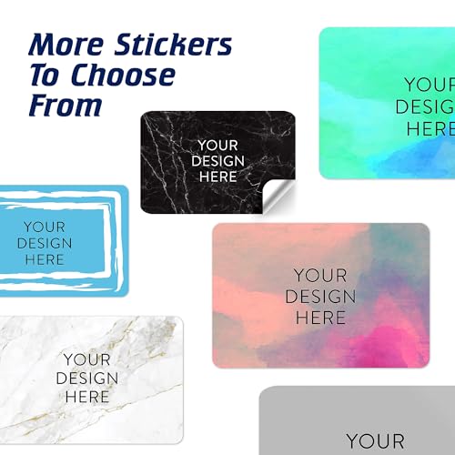 Custom Vinyl Stickers Your Image (Black Marble / 6x4)