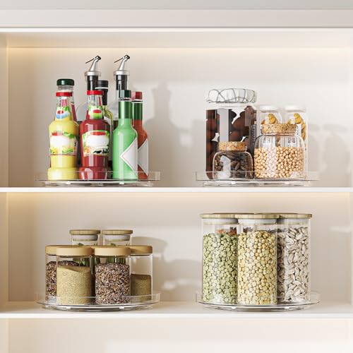4 Pack 9 Inch Clear Lazy Susan Turntable Organizer (9inch - 4 Pack)