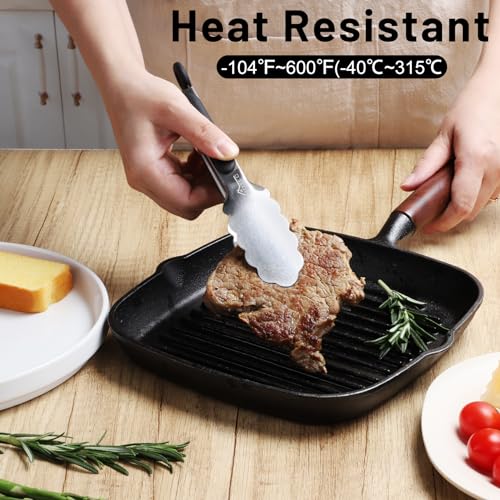 Mini Stainless Steel Kitchen Tongs for Cooking (7-Inch)