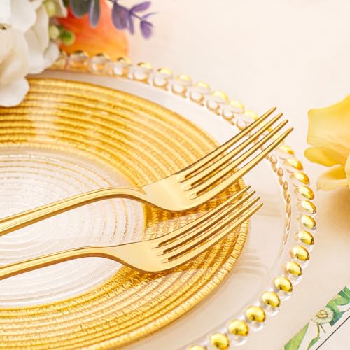 18 10 Stainless Steel Silverware Set for 4 (Gold / 20-Piece)