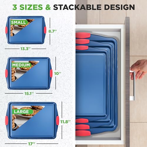 Nonstick 3 Piece Baking Pans Set (3-Piece Set)