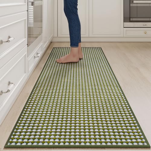 Long Kitchen Runner Rugs Kitchen Mat Non Slip Washable Blue 24"x71" (17.14 Sq Ft)