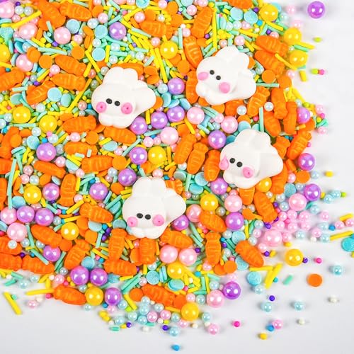 Easter Sprinkles for Cookies 4.23 Ounce Carrot Sprinkles for Baking Rabbit Toppers Perfect for Easter Cake Decorations (Rabbit Toppers)