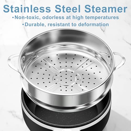 Hot Pot Electric with Steamer (1.5 L (With Steamer) / Black 2)