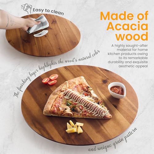 18" Acacia Wood Lazy Susan for Table Top