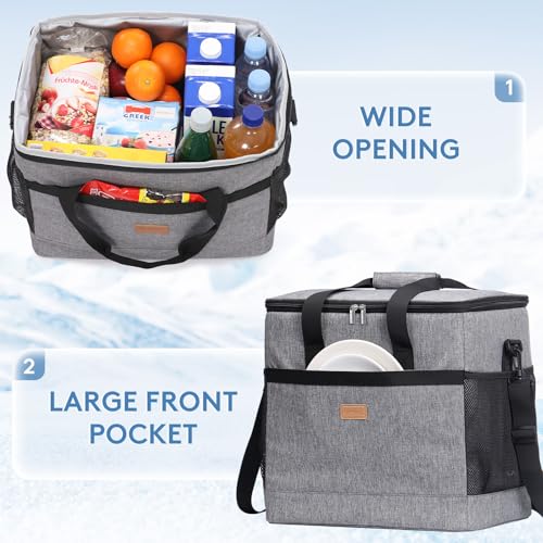 Cooler Bag 50 Cans Collapsible and Insulated Large Lunch Bag Leakproof Soft Cooler Portable for Camping