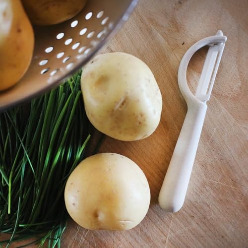 Wheat Straw Vegetable Peeler with Ceramic Blade (Ceramic Vegetable Peeler / Cream)