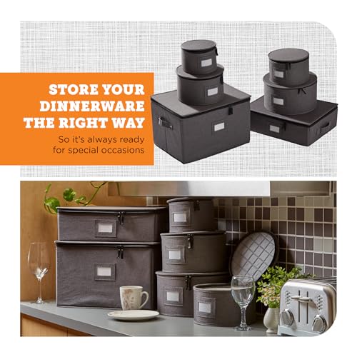 6 Piece China Storage Set (Gray / 6 Piece Hard Shell Set for China Storage)