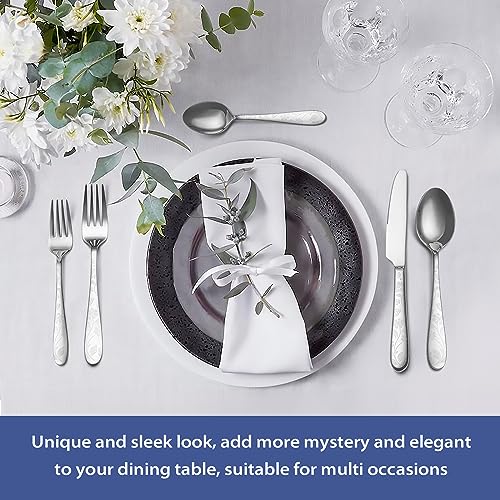 40 Piece Silverware Set Service for 8 (Silver Daisy)