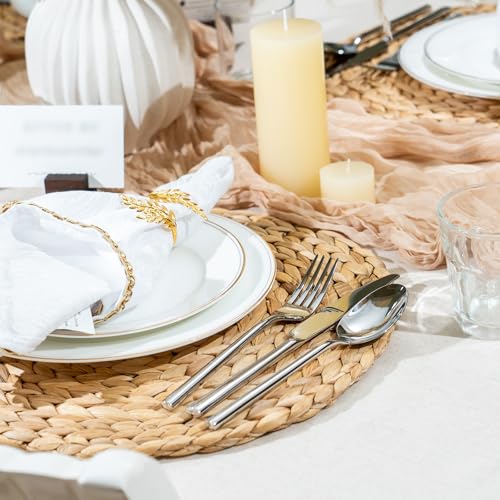 Potter 40 Piece Forged Silverware Set Stainless Steel Flatware Set Cutlery Set (Silver / 40 pieces for 8)
