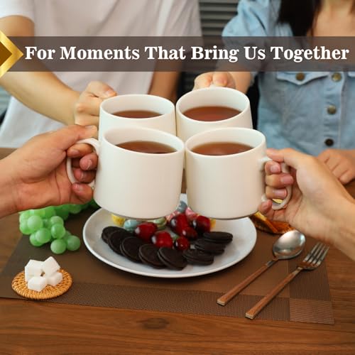 Coffee Mugs Gift Set of 4 (White)