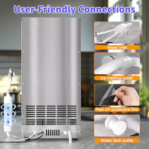 Commercial Pellet Ice Machine 80LB (80Lbs/24H / Chewing ice)