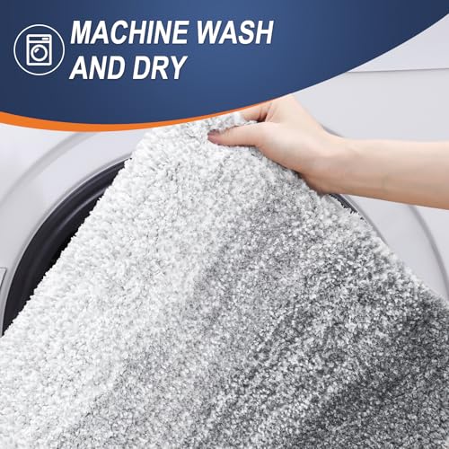 Large Bathroom Rugs Mat 70x46 (70" X 46" / Light Grey)