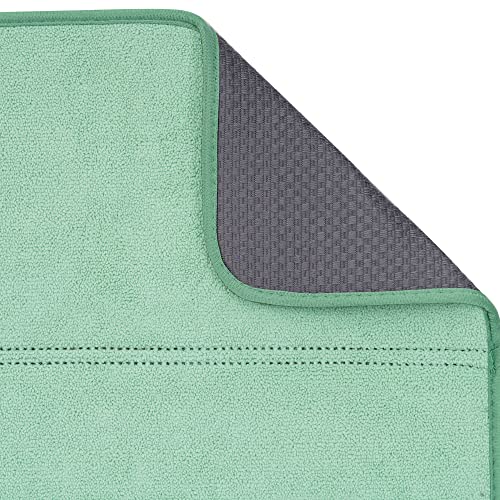 Dish Drying Mats 2 Pack (14''X17'' / 2 Pack Light Green)