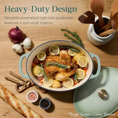 Oval 7.5 Quart Enamel Cast (Mushroom Beige / 7.5qt Oval)