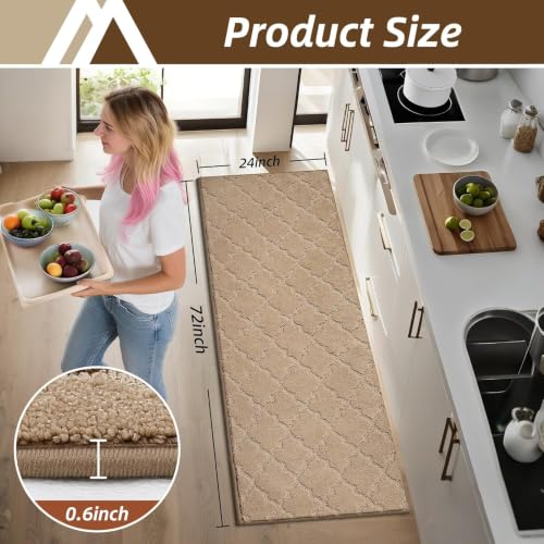 Kitchen Runner Rugs Non (Beige / 24"X 72")