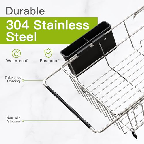 Dish Drying Rack in Sink (Silver / For 12"-30"w Sink)