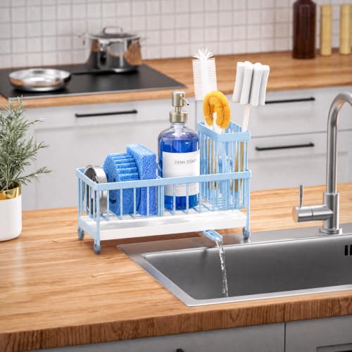 Sponge Holder for Kitchen Sink (Blue - 9.25″)