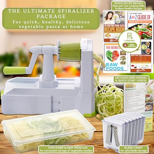 10 Blade Vegetable Spiralizer (White (10 Blades))