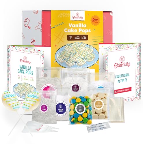 Egg Shape Vanilla Cake Pops Kids Baking DIY Activity Kit (Vanilla Cake Pops)