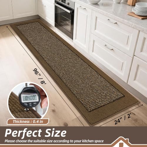 Kitchen Runner Rug 24"x96" (Brown / 24" X 96" (Rectangular))