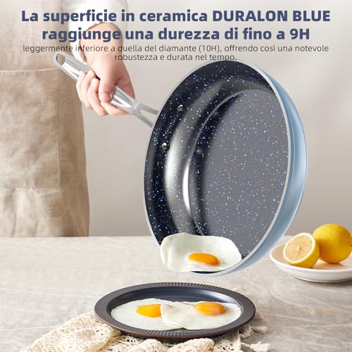 Duralon Ceramic 12 (Cozy Blue / 12pc Cookware Set / DE)