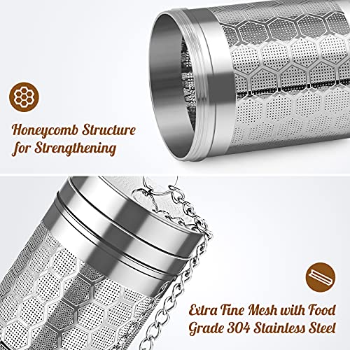 2 Pack 304 Steel Fine Mesh Tea Infusers for Loose Leaf Tea (Small-Hive / 2 Pack)