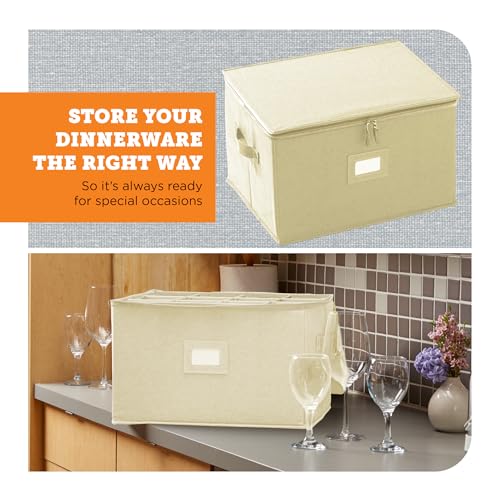 Wine Glass Storage Case (Cream / 1 Pack Wine Glass Storage)