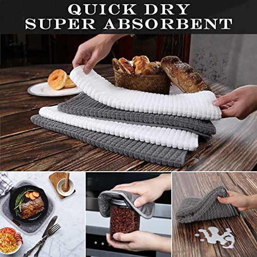 Oven Mitts and Pot Holders Sets 6pcs (Gray)