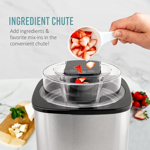 2 Quart Electric Ice Cream Maker (2 QT Digital / Stainless Black)