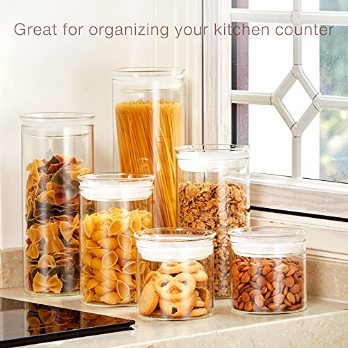 Glass Spaghetti Storage Container (Clear / 9.1-65.5oz 2Pack)