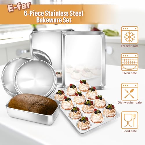 6 Piece Baking Pans set (6 Count)