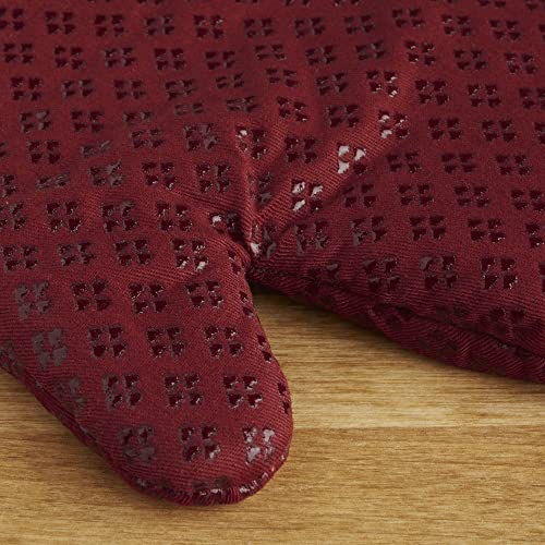 Asteroid Oven Mitt Set (7"x12.5" / Smoked Paprika Red)