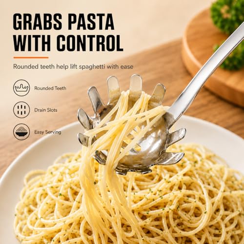 Stainless Steel Pasta Spoon (B-Silver Pasta)