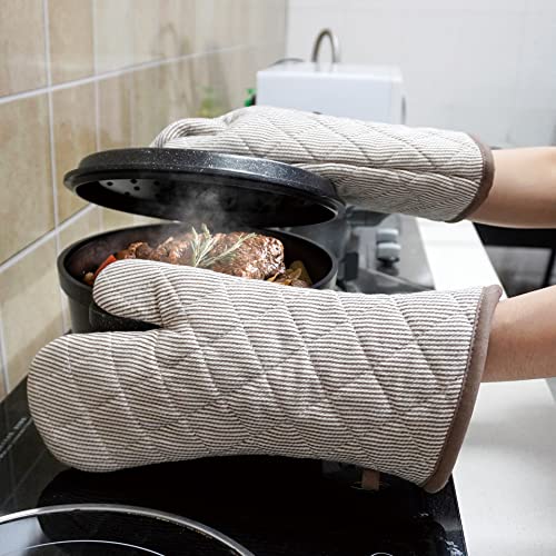 Yarn Dyed Oven Mitts 1 Pair (Khaki)