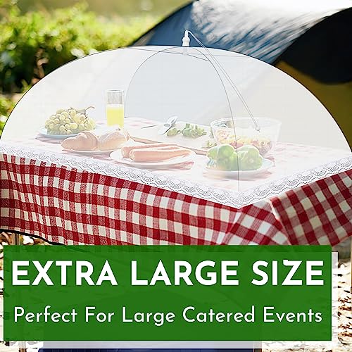 Mesh Food Covers for Outside (1 Extra Large (40x24 in) & 8 Large (17x17 in))