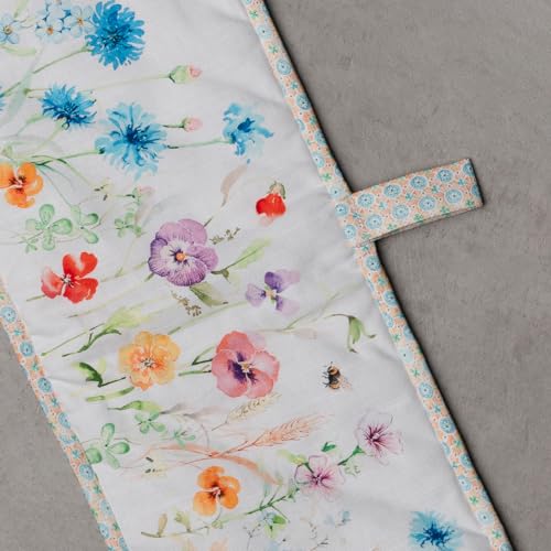 Double Oven Mitts 100% Cotton Double Oven Glove (039 - Summer Whisper / 7" x 35" (Double Oven Mitt))