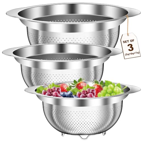 Large Strainers and Colanders (5+6+7QT)