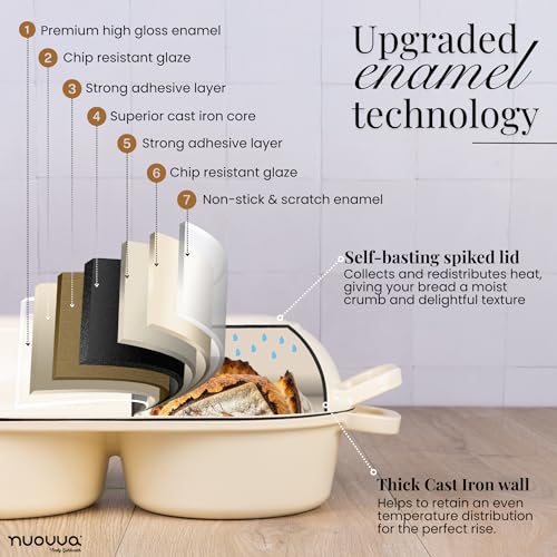 Dutch Oven For Sourdough Bread Baking (Cream)