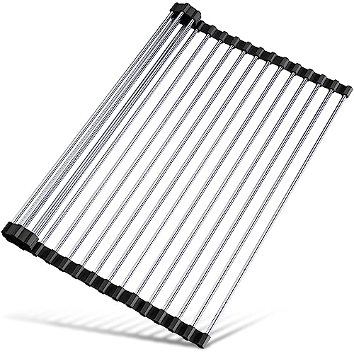 Roll Up Dish Drying Rack Over Sink